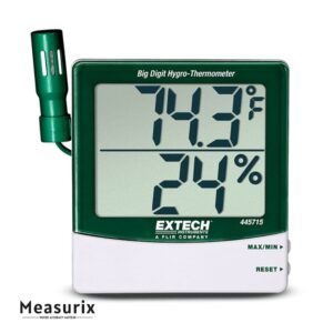 Extech 445715 Big Digit Hygro-Thermometer with Remote Probe